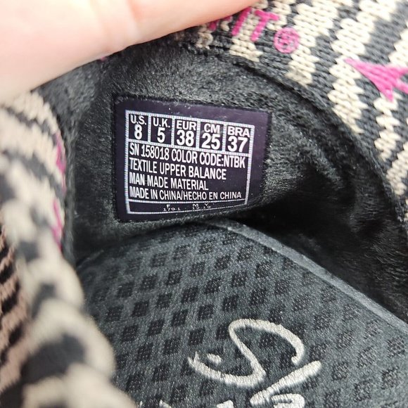 Skechers Cleo Knitty Kitty Size 8‎ Black Beige Memory Foam Stretch Flats Shoes - Picture 8 of 9